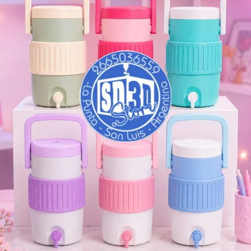 Koozie Porta Lata Termo Retro Impresion 3d - elegi los Colores!