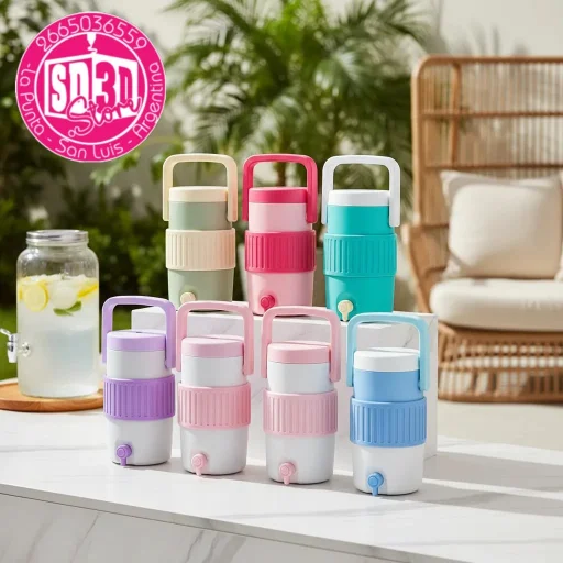 Koozie Porta Lata Termo Retro Impresion 3d - elegi los Colores!