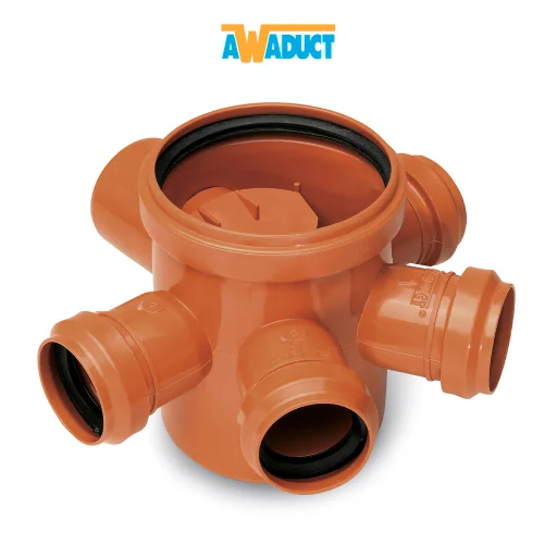 Pileta patio 4 entradas Ø 110 x 63 x 40 con sifón desmontable AWADUCT