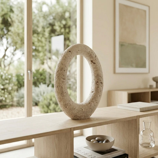 Halo: La Escultura en Travertino Natural que Transforma tu Espacio