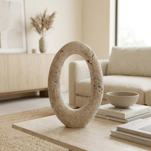 Halo: La Escultura en Travertino Natural que Transforma tu Espacio