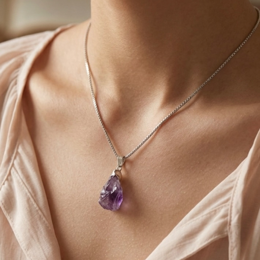 Collar Amatista: Elegancia Natural y Energía Pura