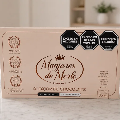 Caja de Alfajores Clásicos Blanco-Negro x 12 unidades