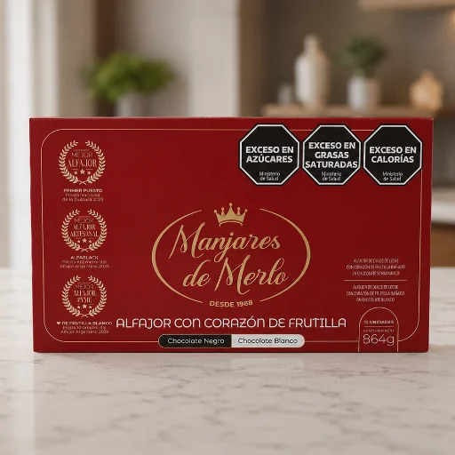 Caja de Alfajores Corazón de Frutilla x 12 unidades