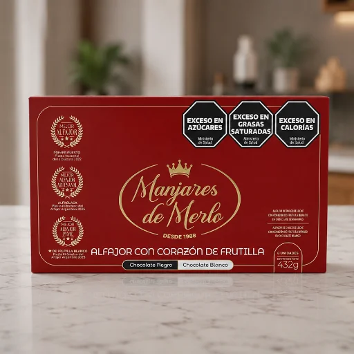Caja de Alfajores Corazon de Frutilla x 6 unidades