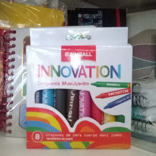 Crayones De Cera Maxi Jumbo X8 Colores Simbal