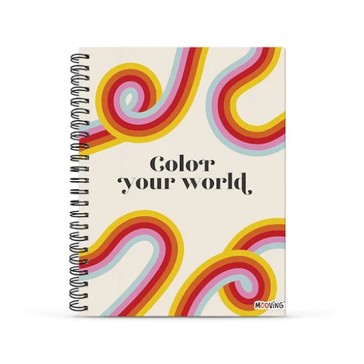 Cuaderno Universitario 21x29,7 A4 Rainbow T/dura Mooving Color Líneas - imagen 2