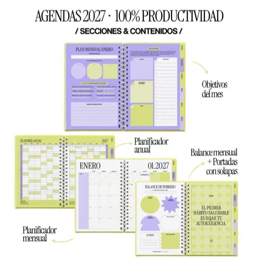 PREVENTA Agenda 2027 Semanal Productividad Medianoche - imagen 4
