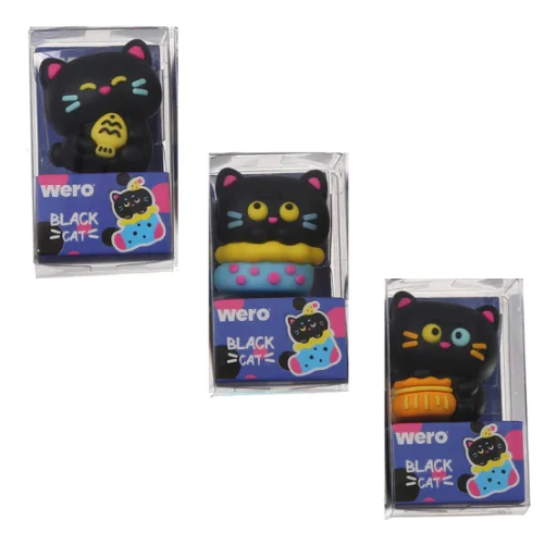 GOMA 3D BLACK CATS WERO - imagen 2