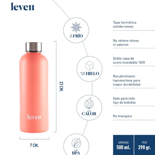 Botella Leven Original Vibrant 500 ml FIRE - imagen 2