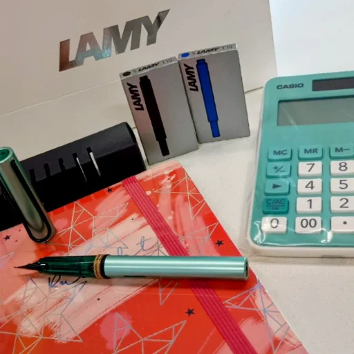 Pluma Estilográfica Lamy Al Star Mint Lapicera Aluminio Verde Claro Negro - imagen 3
