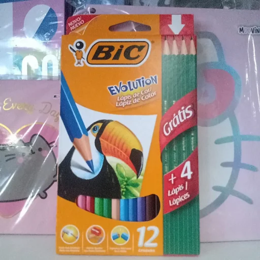 Lapices De Dibujo Bic Evoltuion X 12 Colores +4 Grafitos Trazo