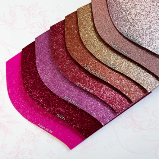 Papel Gliterina A4 230 grs en varios colores