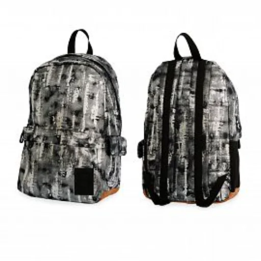 Mochila Mooving Baires Modelos 20 Litros Color Negro Con Gris Holografico Diseño De La Tela Lisa
