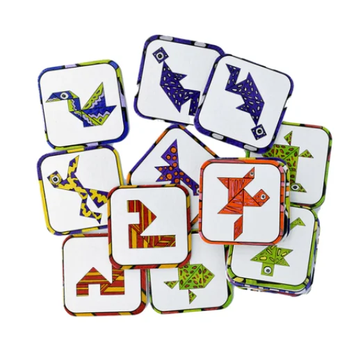 Memo Tangrama figura geométricas Juego el Caracol - imagen 2