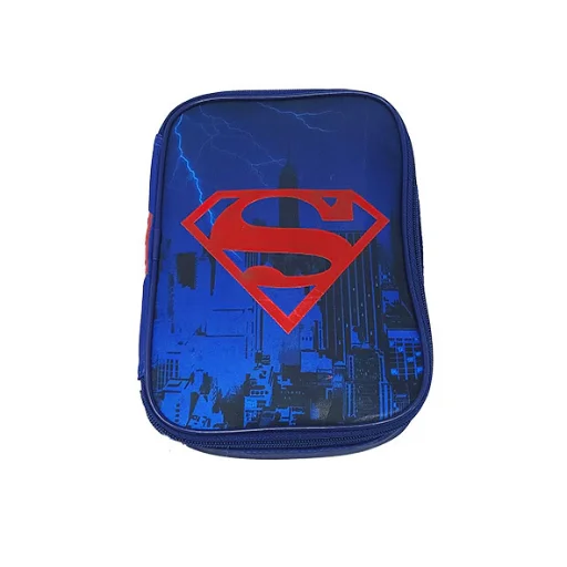 Cartuchera Canopla Trend Dc Superman Textil Grande Mooving Color Azul Oscuro - imagen 2