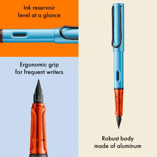 Pluma Lamy Al-Star de Trazo M, Color Denim con Tinta Azul y Caja - imagen 4