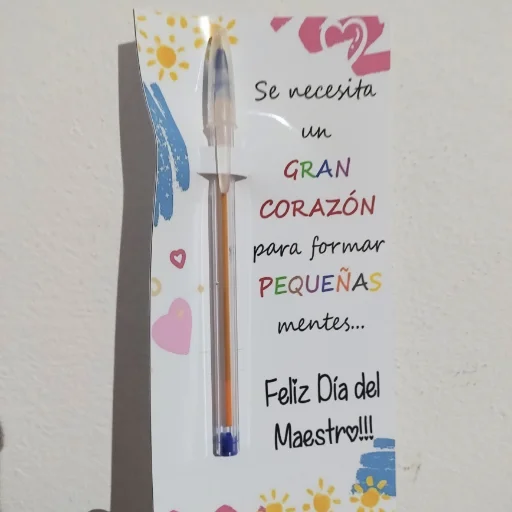 tarjeta para poner lapicera/lapiz