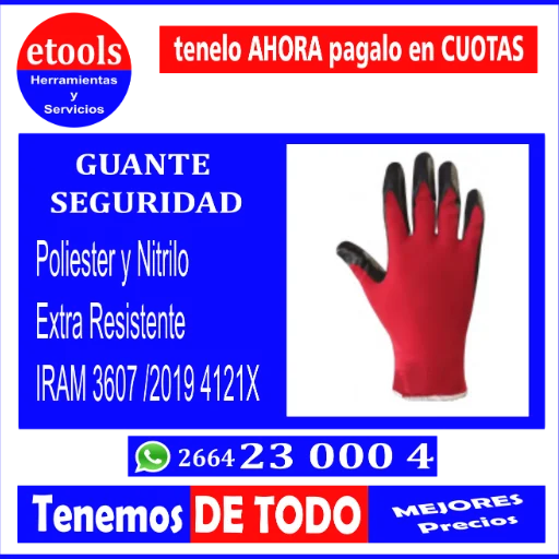 GUANTE Seguridad Poliester+Nitrilo