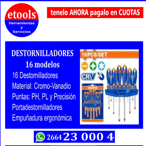 Destornilladores x 16pzs