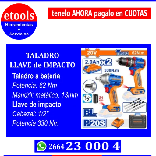 Combo Taladro+LL. de impacto Batería