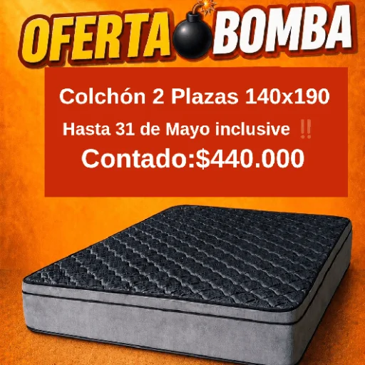 Conjunto sommier 140x190 2 Plazas