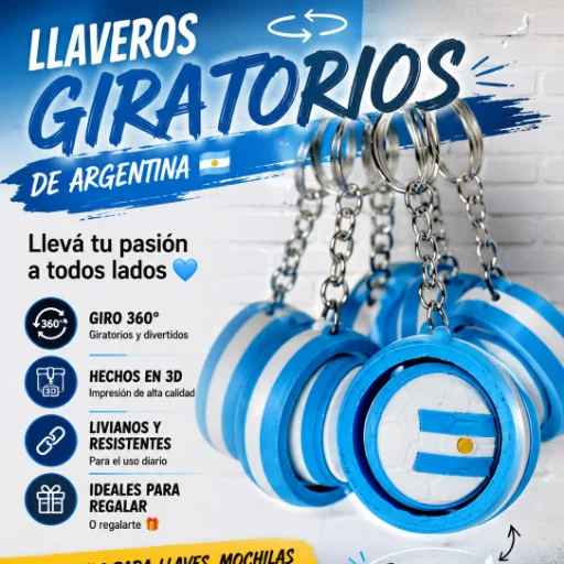 Llavero giratorio Arg - imagen 2