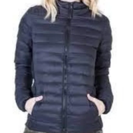 campera inflable con piel y capucha para mujer