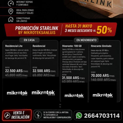 Starlink Internet Satelital San Luis