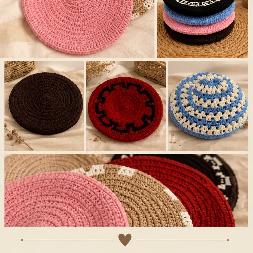 Boinas artesanales hechas al crochet
