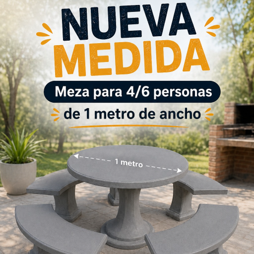 Mesa de jardín premoldeado | echo para toda la vida