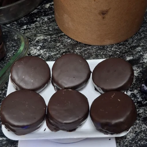 ALFAJOR ARTESANAL 100 Gr DE DULEC DE LECHE. PISTACHO. BON O BON. MOUSE DE CHOCOLATE TODOS EN COBERTURA BLANCA Y NEGRA - imagen 5