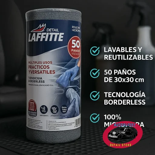 Laffitte microfibra rollo de 50 paños 30x30.