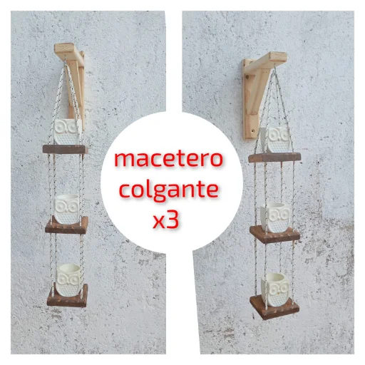 Macetero Colgante x3