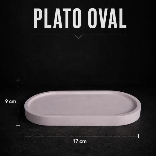 Plato Oval de yeso