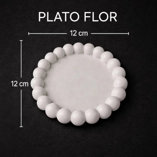 Plato flor de yeso