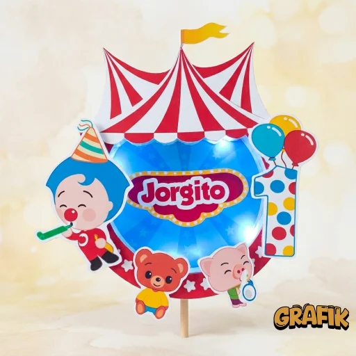 Toppers 3D con luces y sin luces