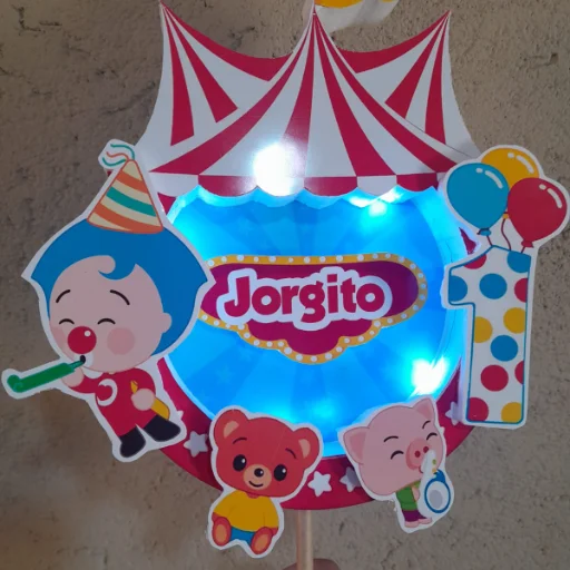 Toppers 3D con luces y sin luces