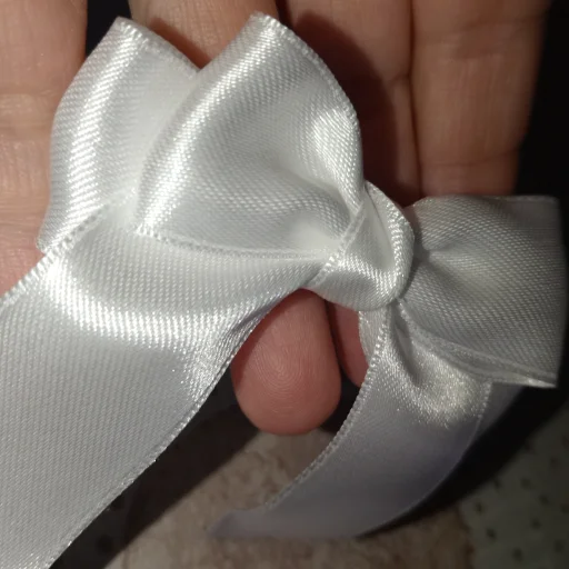 Par de moños blancos