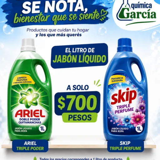 Jabón líquido triple perfume