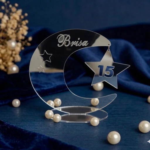 SOUVENIRS LUNA CON ESTRELLA COLGANTE