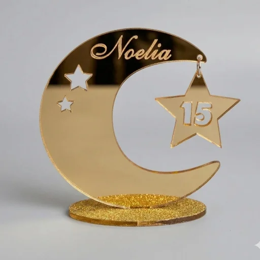 SOUVENIRS LUNA CON ESTRELLA COLGANTE