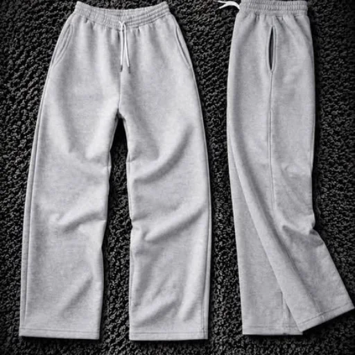 baggy de algodon gris melange
