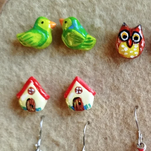 Aros fijos y colgantes con miniaturas. - imagen 3