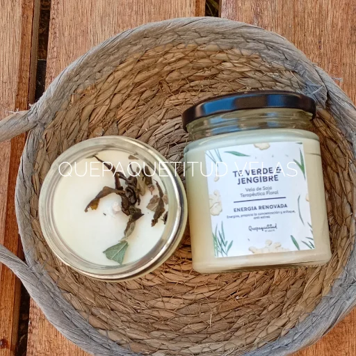 Vela Aromaterapeutica Té Verde y Jengibre