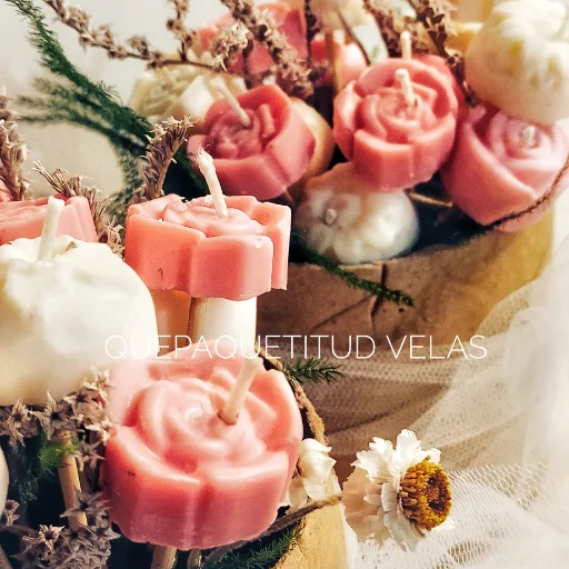 Centro de Mesa Velas Aromáticas Flores