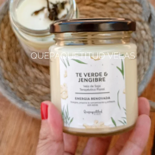 Vela Aromaterapeutica Té Verde y Jengibre