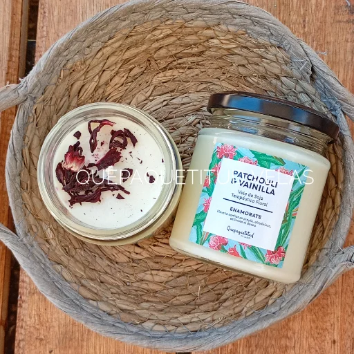 Vela Aromaterapeutica Patchouli y Vainilla