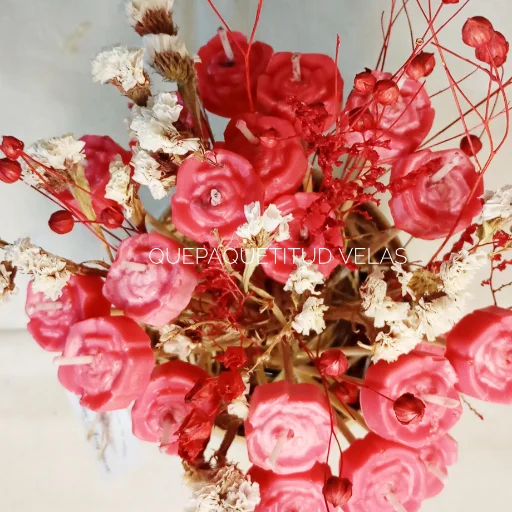 Centro de Mesa Velas Aromáticas Flores