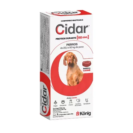 Cidar comprimido masticable perros de 25,1 a 50 kg